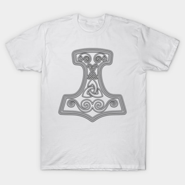 Thor hammer - Mjöllnir - black neon T-Shirt by la chataigne qui vole ⭐⭐⭐⭐⭐